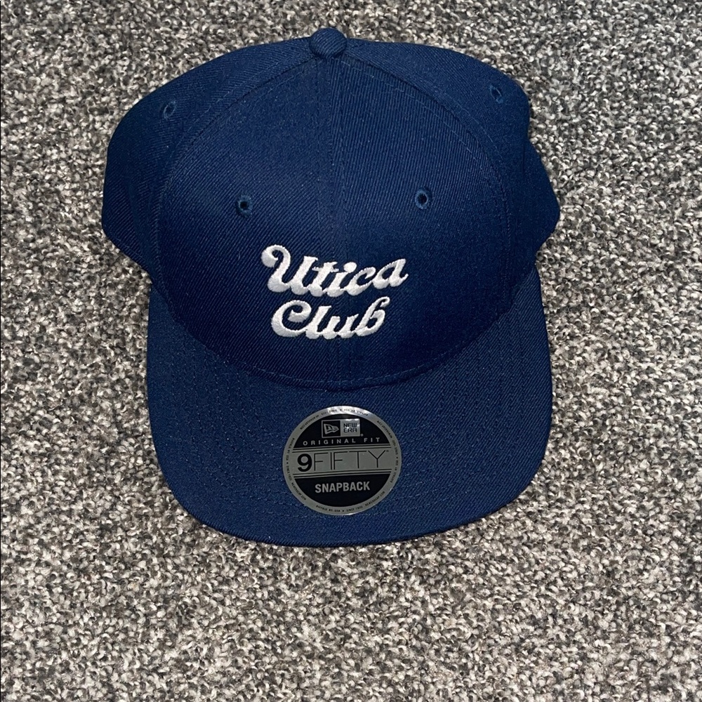 NWT’s Extremely Rare New Era Utica Club 9FIFTY Snapback Trucker- Navy & White